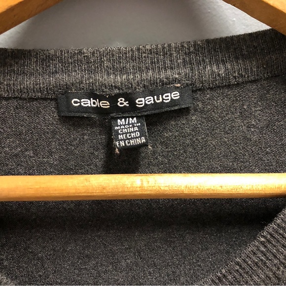 Ladies Charcoal Grey Knit Cardigan Sweater, Sz Med, - Picture 8 of 10